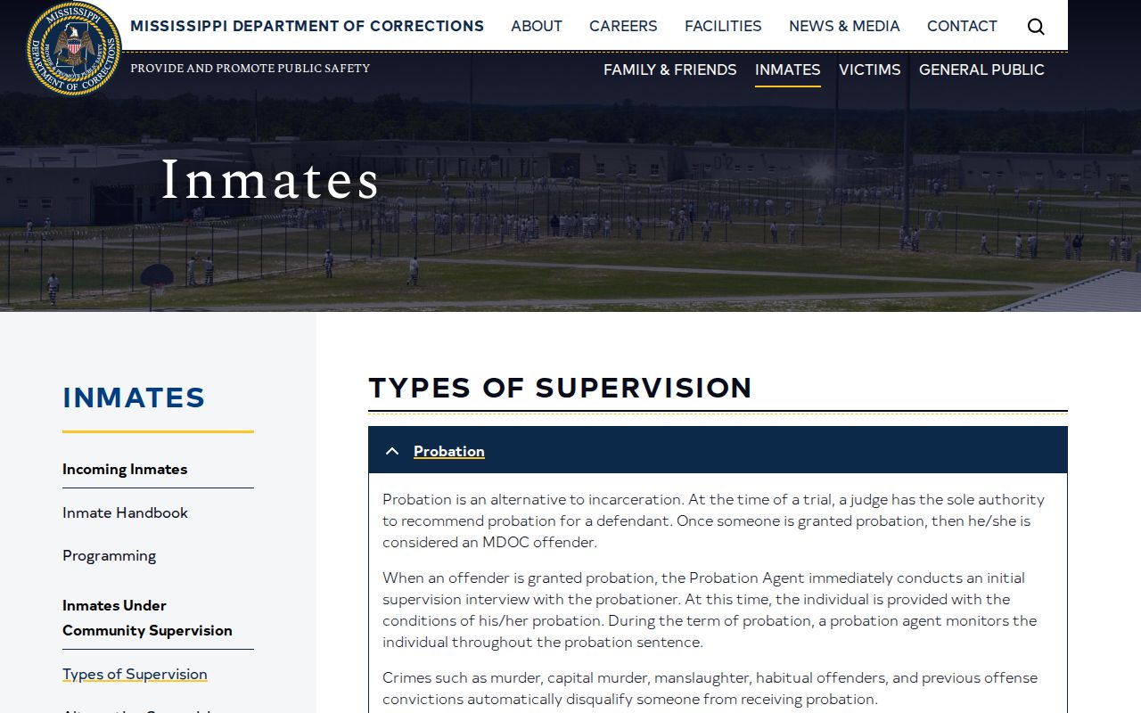 MDOC explanation of Leake County inmate release date and earned release supervision fields